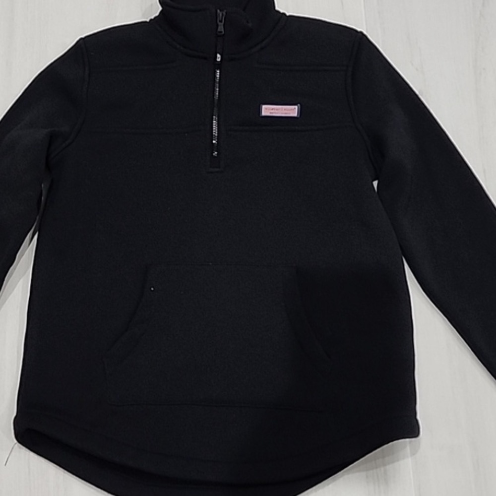 Vineyard Vines Shep Shirt Sweater Quarter Zip Black X Small Pullover